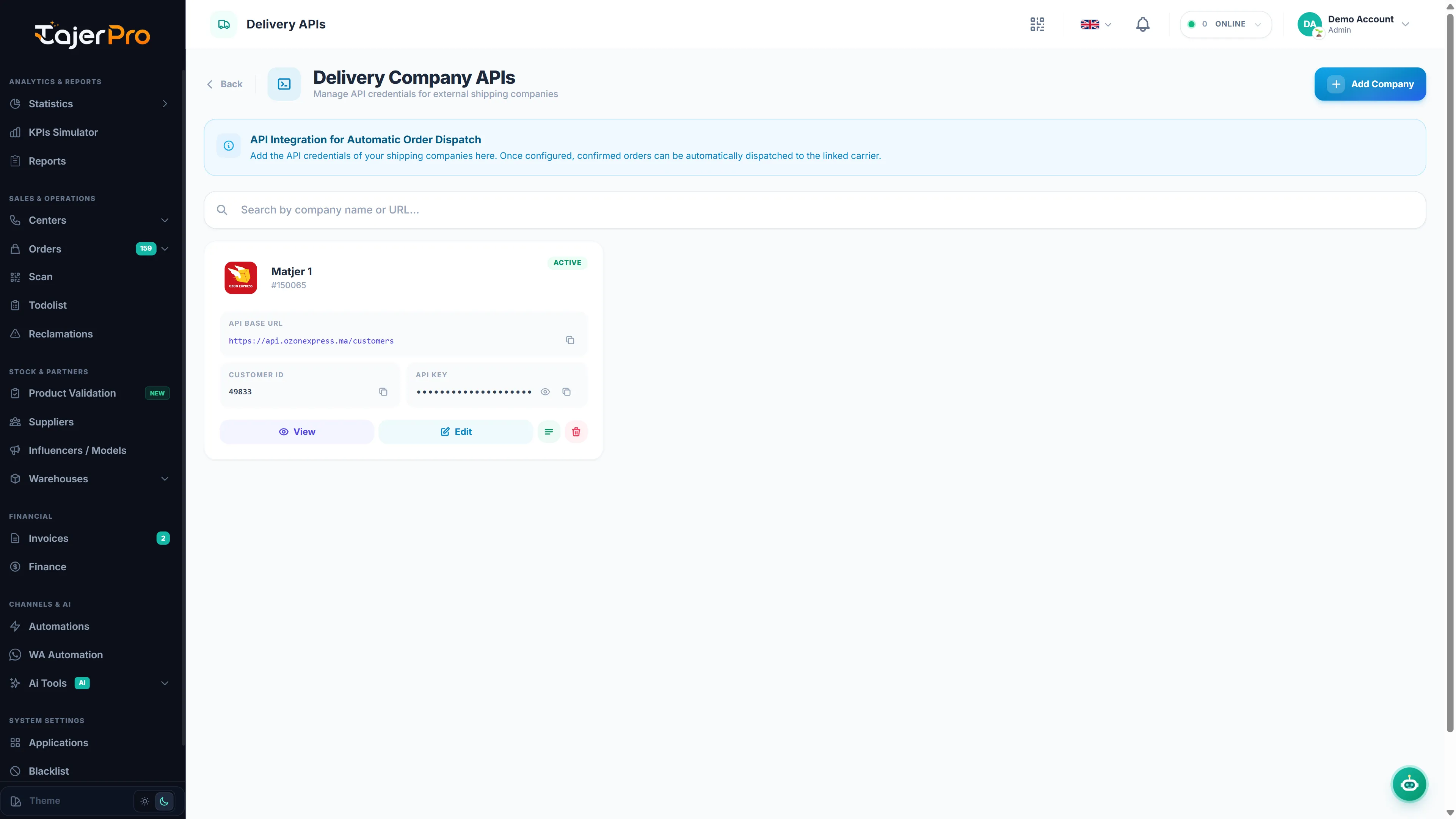 Delivery APIs